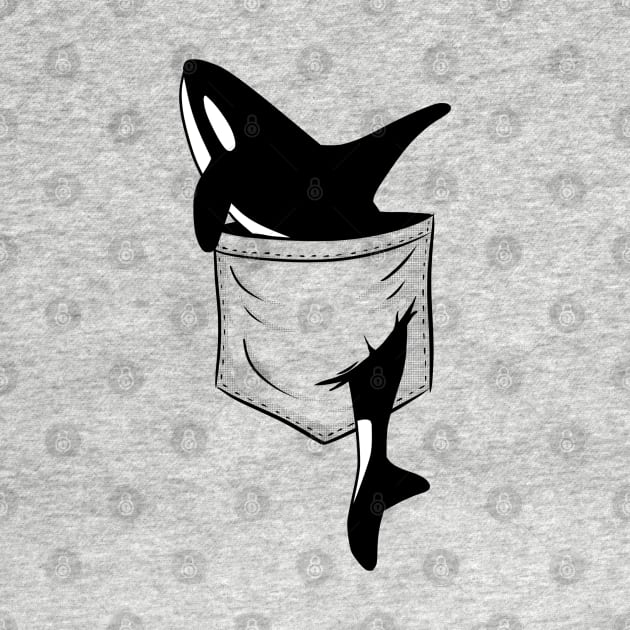 Casual Killer Whale Funny Orca In Your Pocket by SkizzenMonster